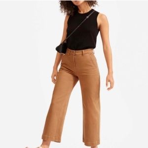 Everlane The Wide-Leg Crop Pant in Ochre